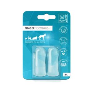 mpets cepillo dental de dedo doble