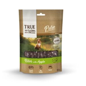 true origins pure perro bites con manzana 150gr