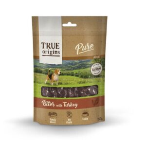 true origins pure perro bites con pavo 150gr
