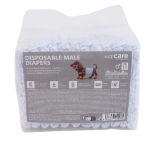 nice care pañal para perro macho 12 pcs